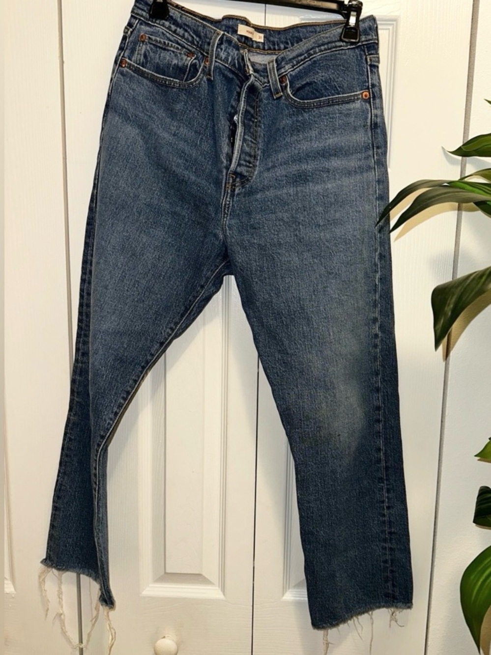 Classic Dark Wash Straight-Leg Jeans